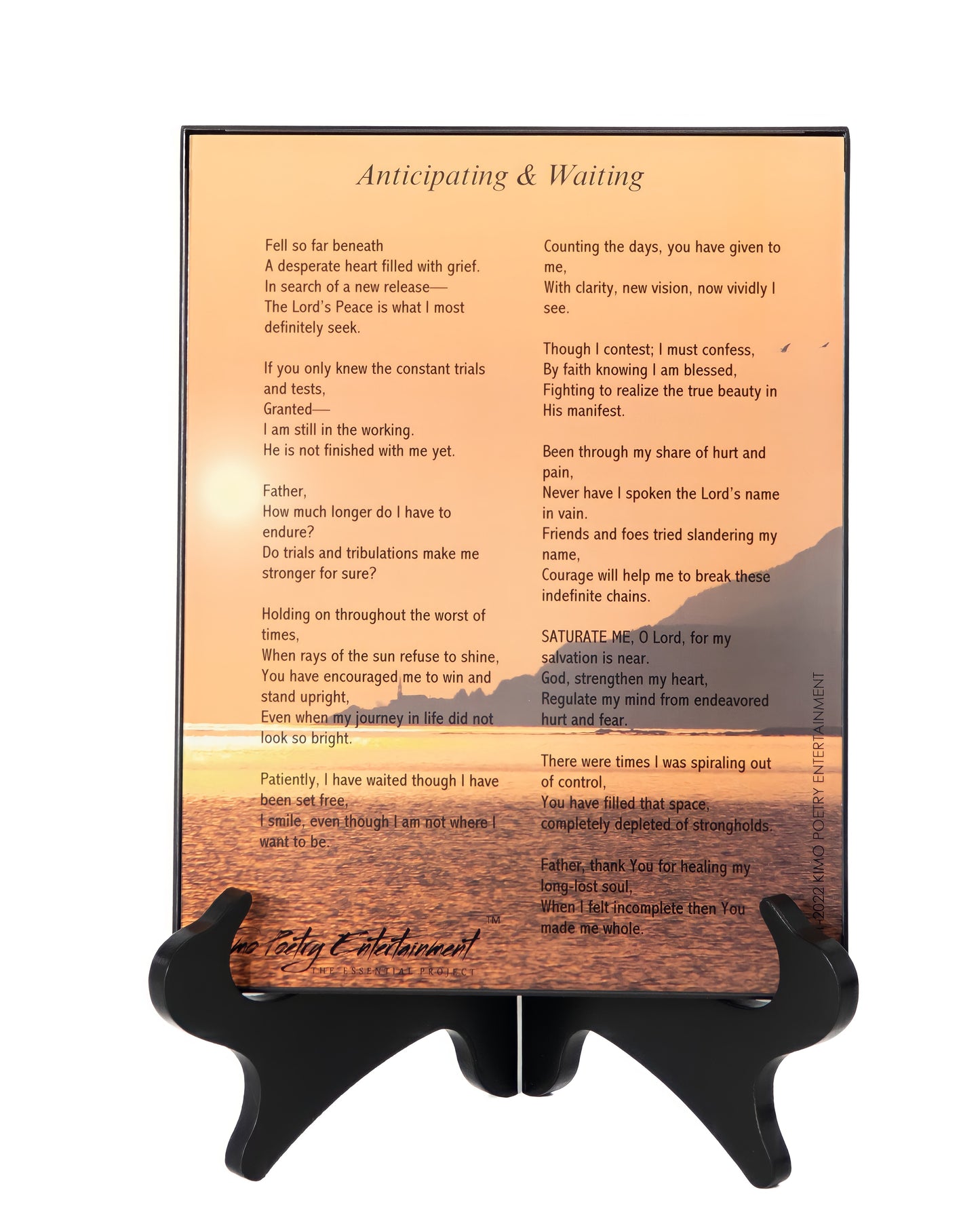 8.5" W x 11" H  Combo Pack, Picture Frame, with Easel, and Poem