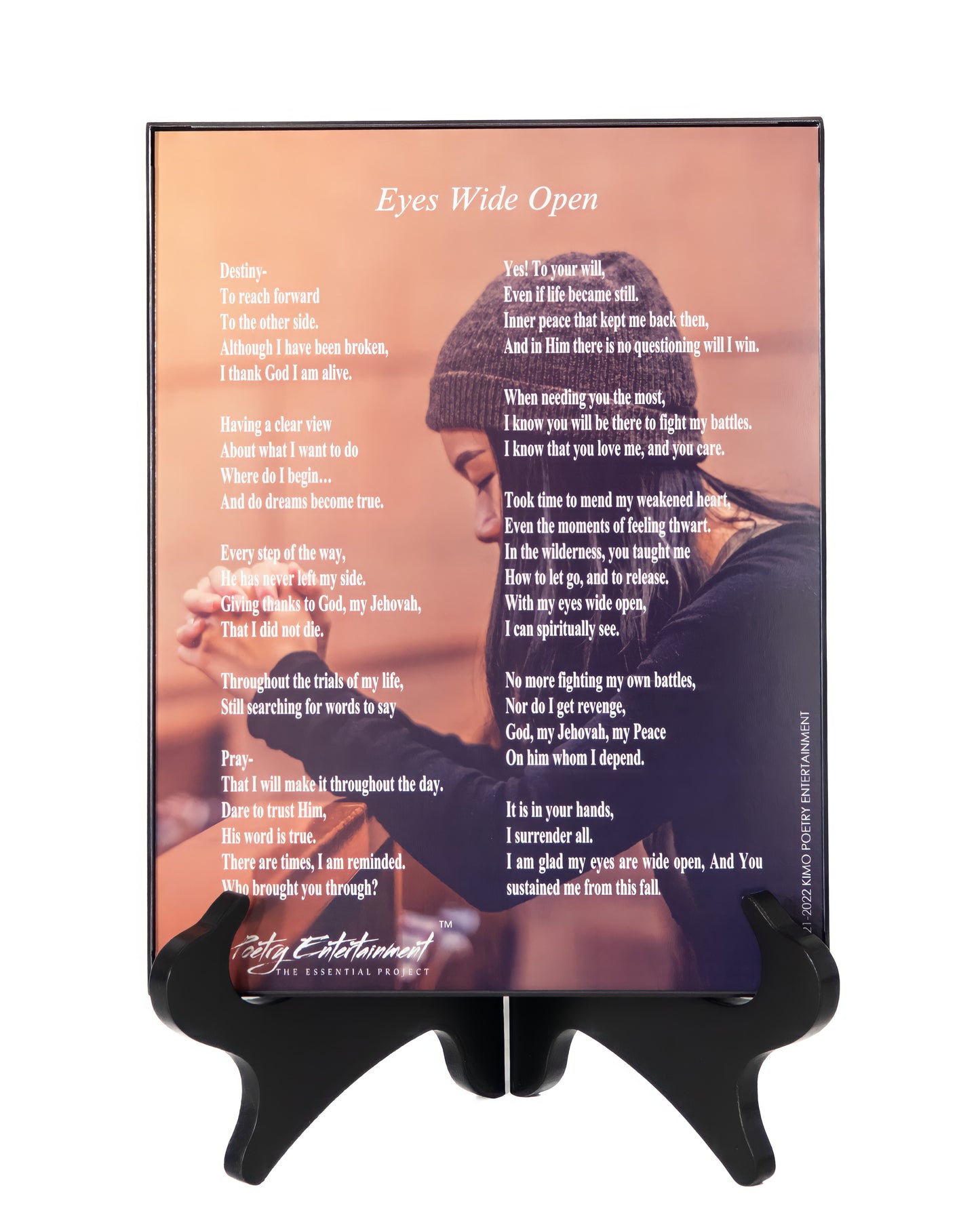 8.5" W x 11" H  Combo Pack, Picture Frame, with Easel, and Poem