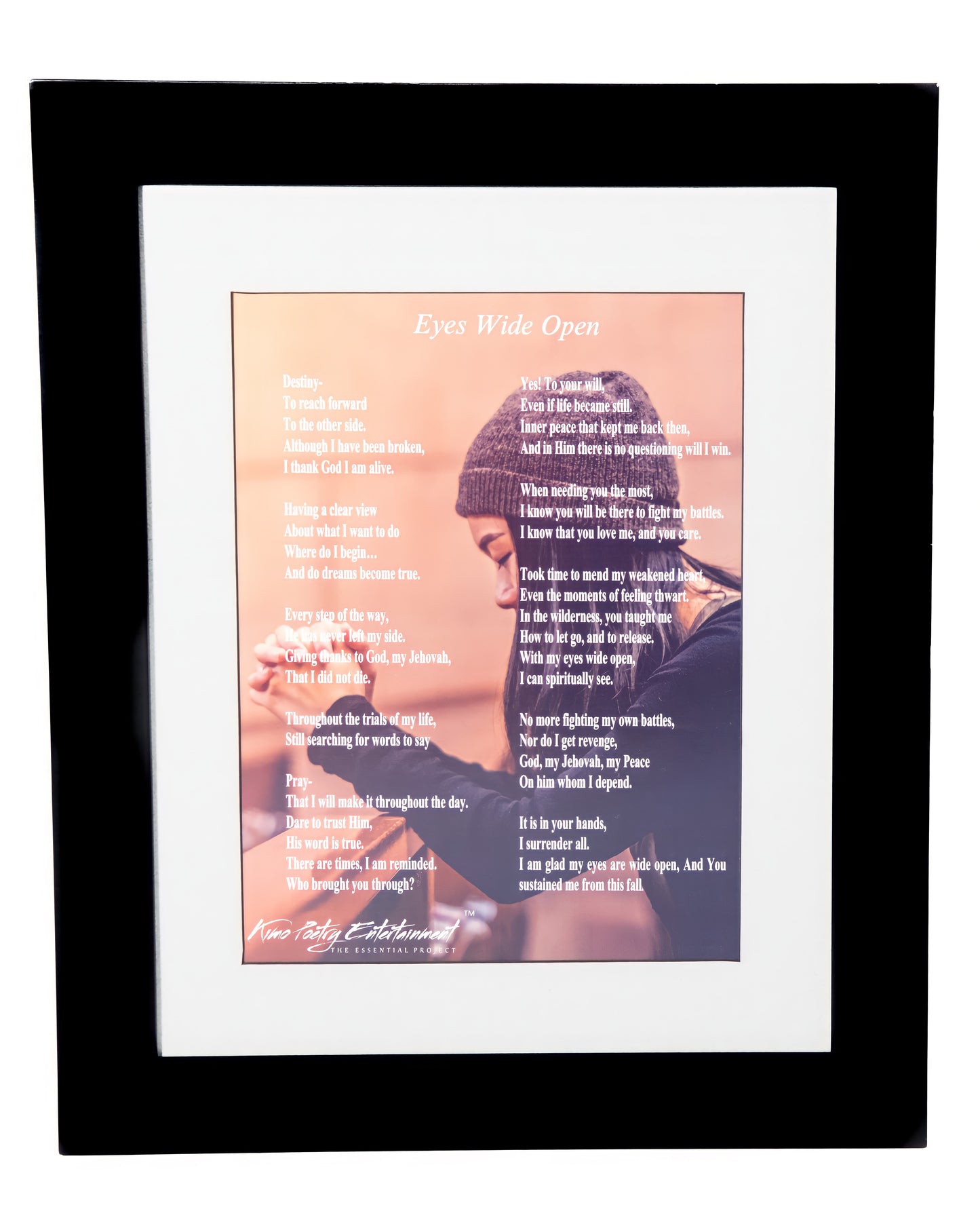 11" W x 14" H  Picture Frame with Poem