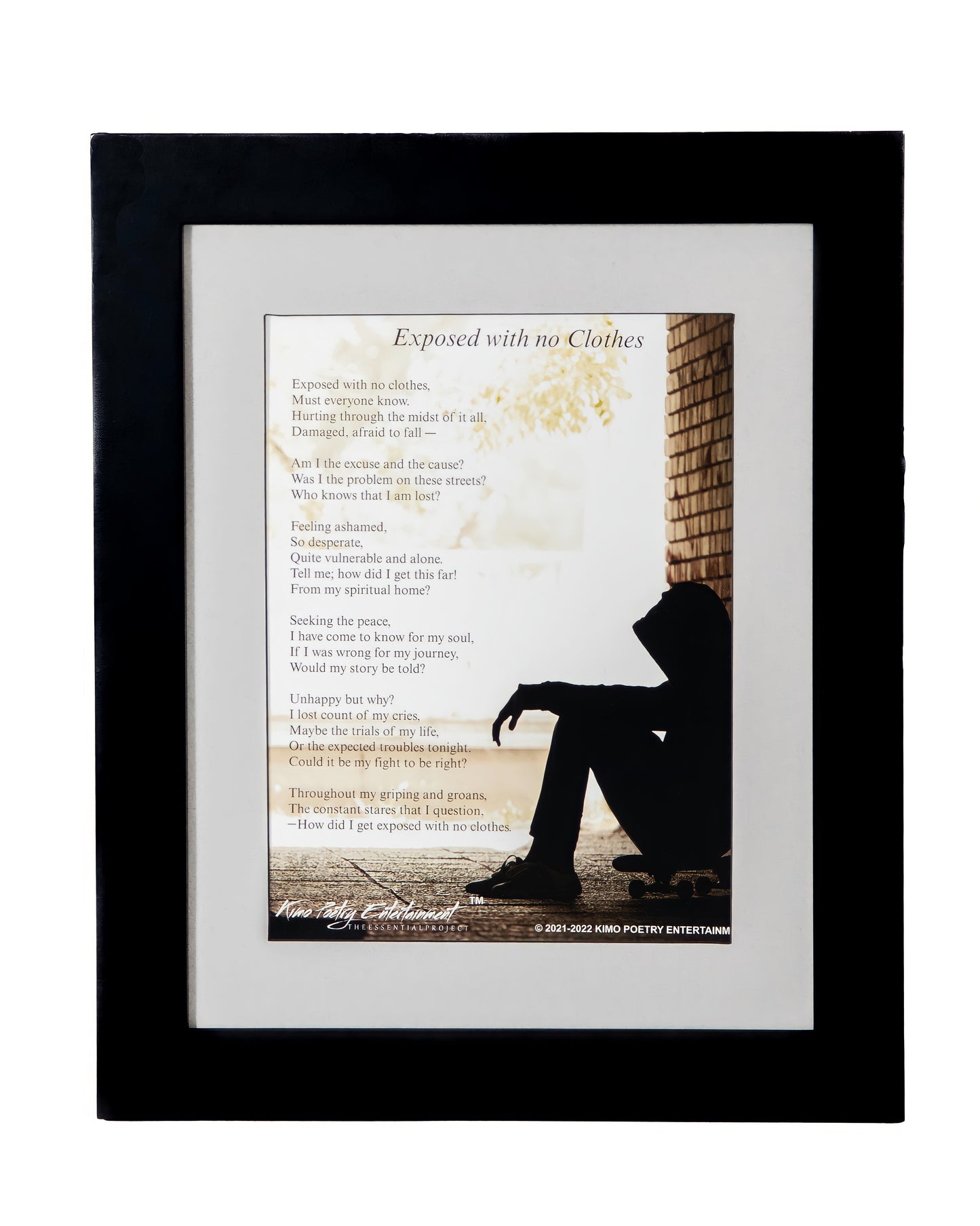 11" W x 14" H  Picture Frame with Poem